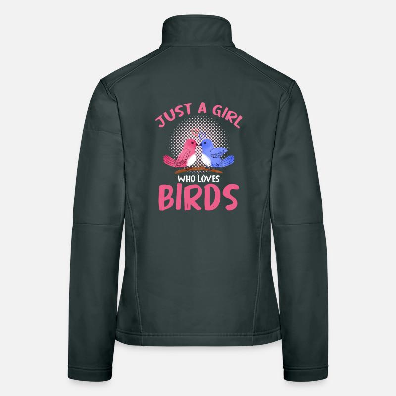 Just ein Mädchen liebt Vögel Frauen Softshelljacke
