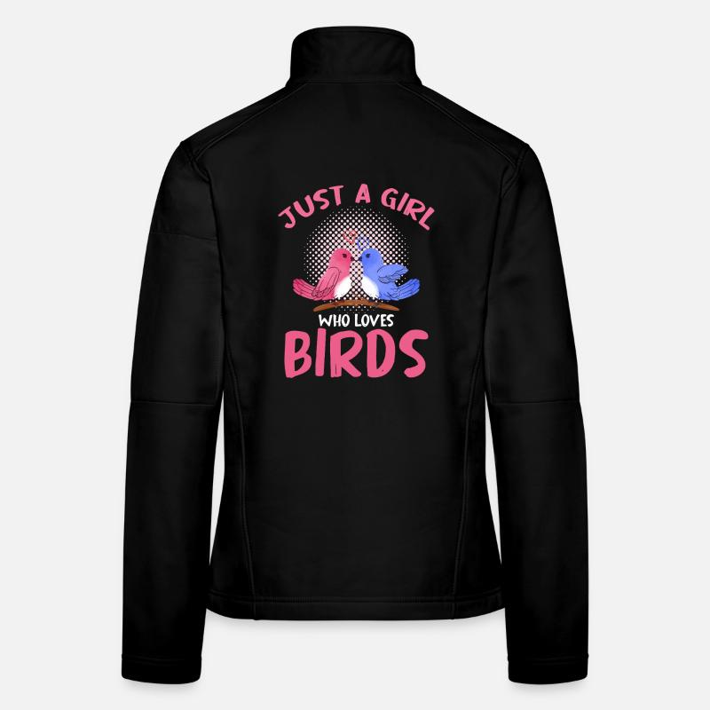 Une seule fille aime les oiseaux Veste en tissu softshell Femme