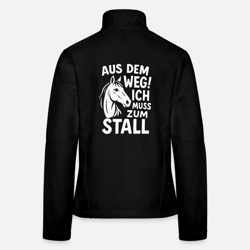 Écartez-vous, je dois aller à l’écurie Veste en tissu softshell Femme