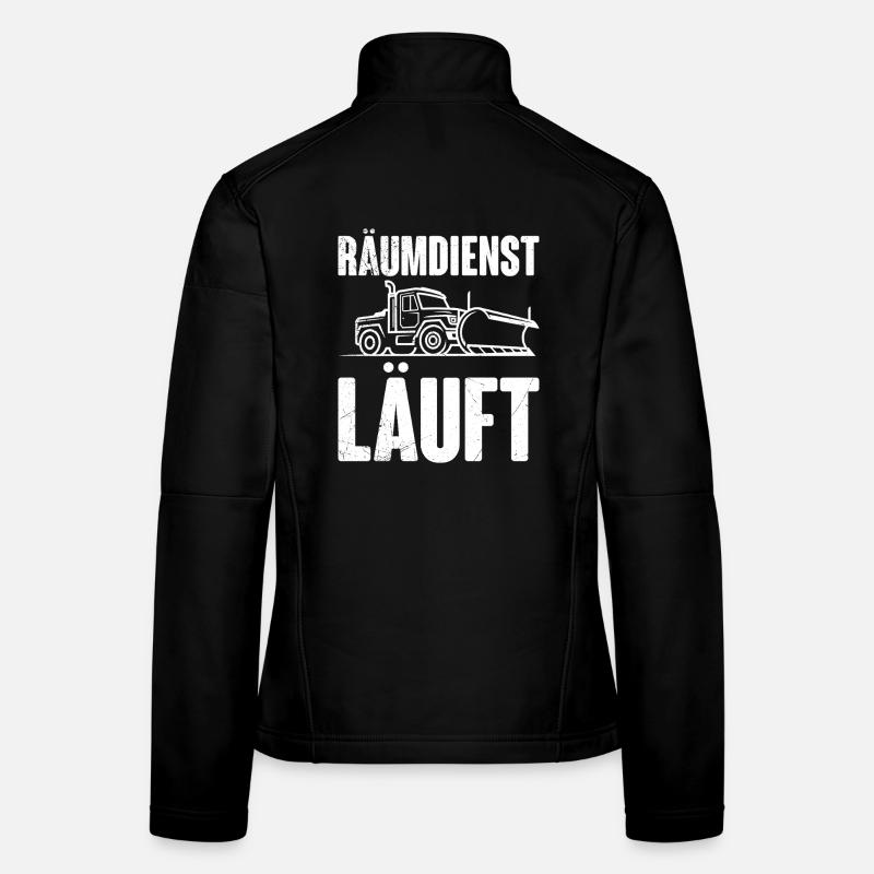 Winterdienst RÄUMDIENST LÄUFT Lustiges Frauen Softshelljacke