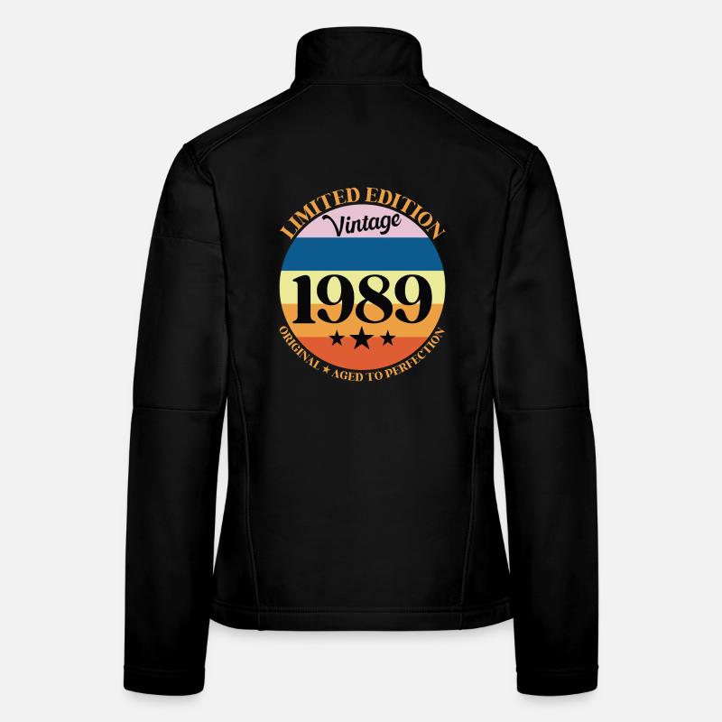 1989 Vintage Birthday Gift 89 Women's Softshell Jacket
