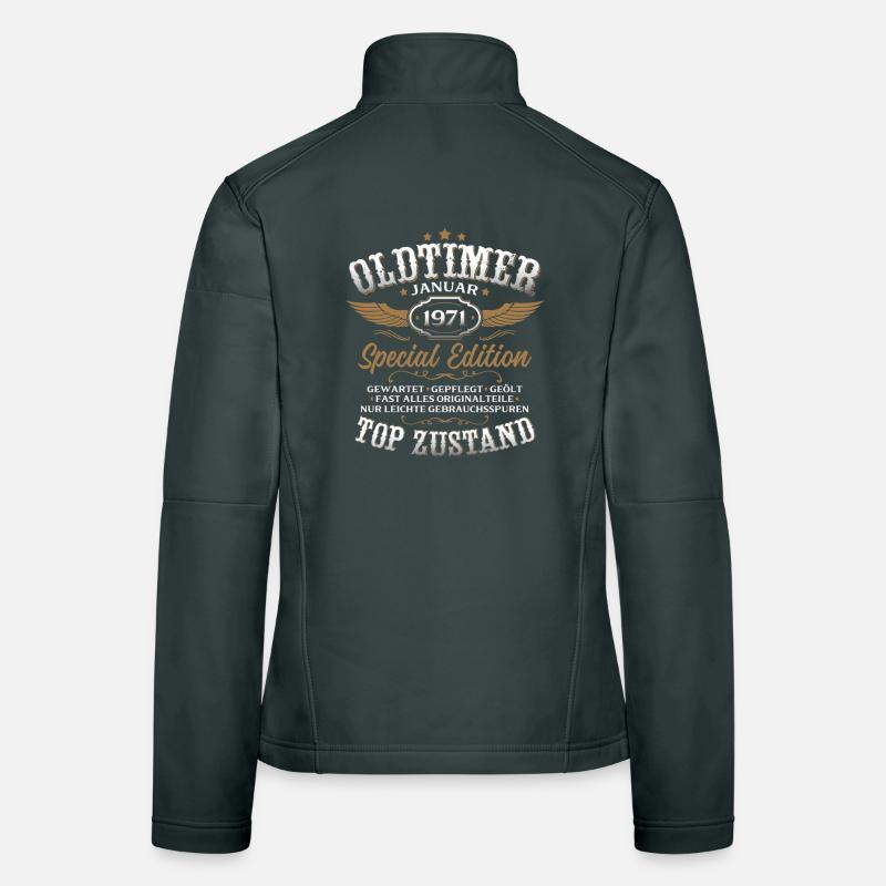 55. Geburtstag Geschenk Oldtimer Januar 1971 Frauen Softshelljacke