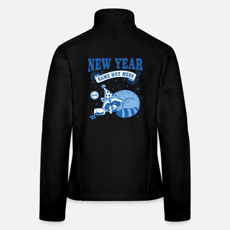 New Year Same Hot Mess 2026 Party Design Women's Softshell Jacket
