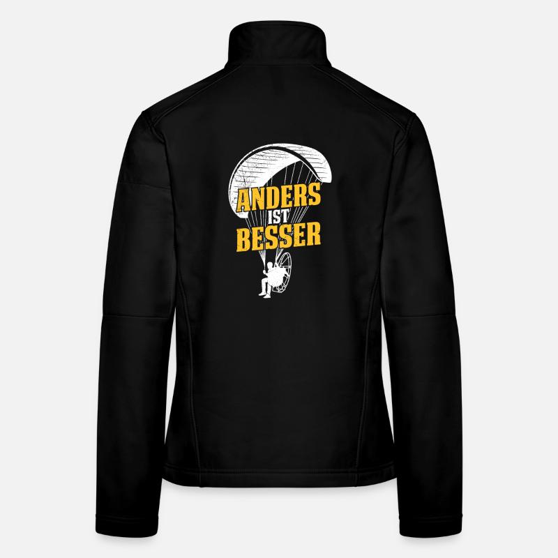 Gleitschirmflieger ANDERS IST BESSER Lustiges Frauen Softshelljacke