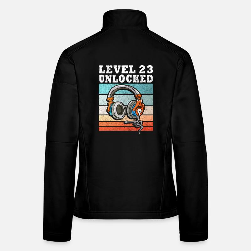 Level 23 Unlocked mit Kopfhörern Frauen Softshelljacke