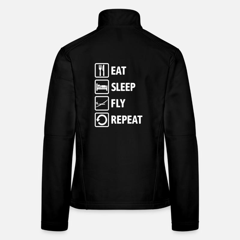 Eat Sleep Fly Repeat - Glider Women's Softshell Jacket