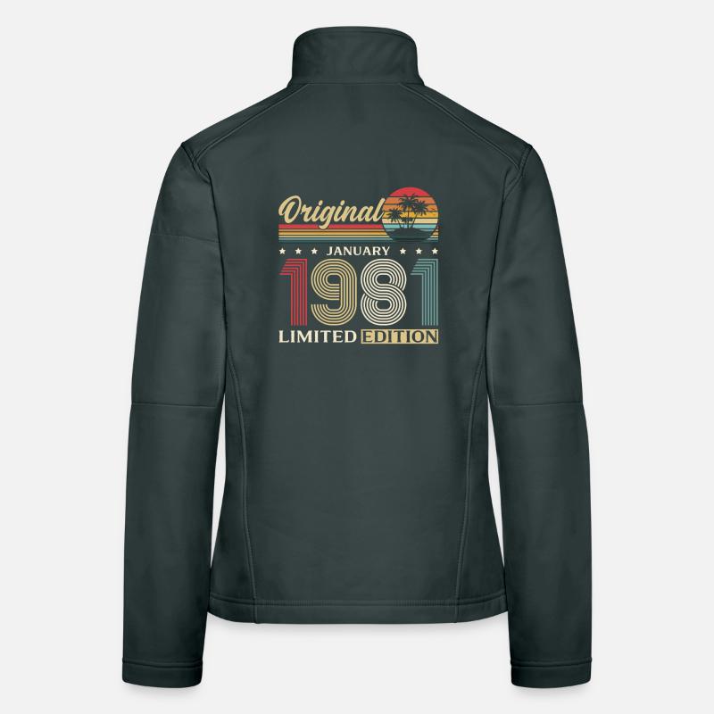45e anniversaire Original janvier 1981 Veste en tissu softshell Femme