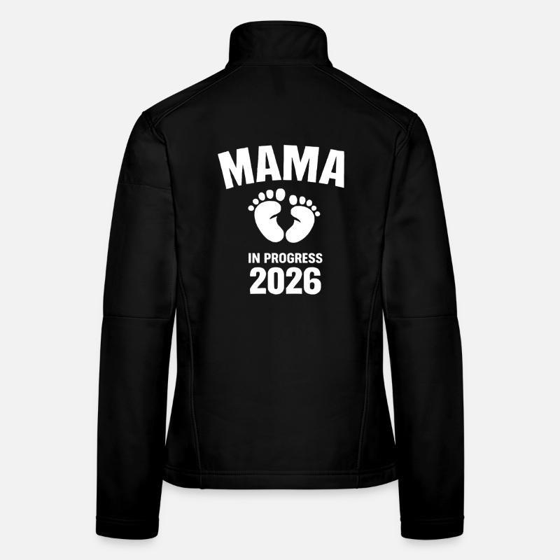 Mama in Progress 2026 - Frauen Softshelljacke - Schwarz