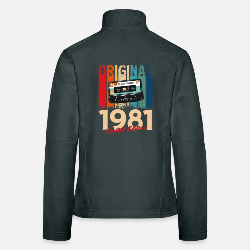 45th Birthday Cassette January 1981 Women's Softshell Jacket