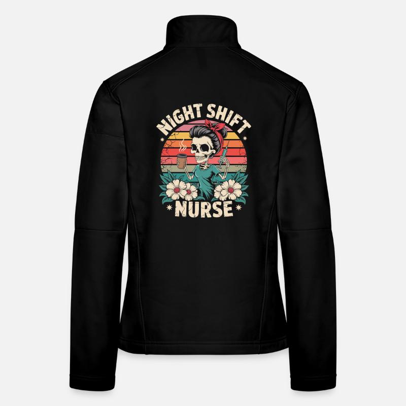 Nacht Schicht Krankenschwester Retro Frauen Softshelljacke