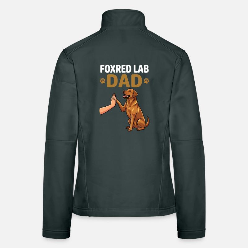 Fox Red Lab Dad – High Five Hundevater Design Frauen Softshelljacke
