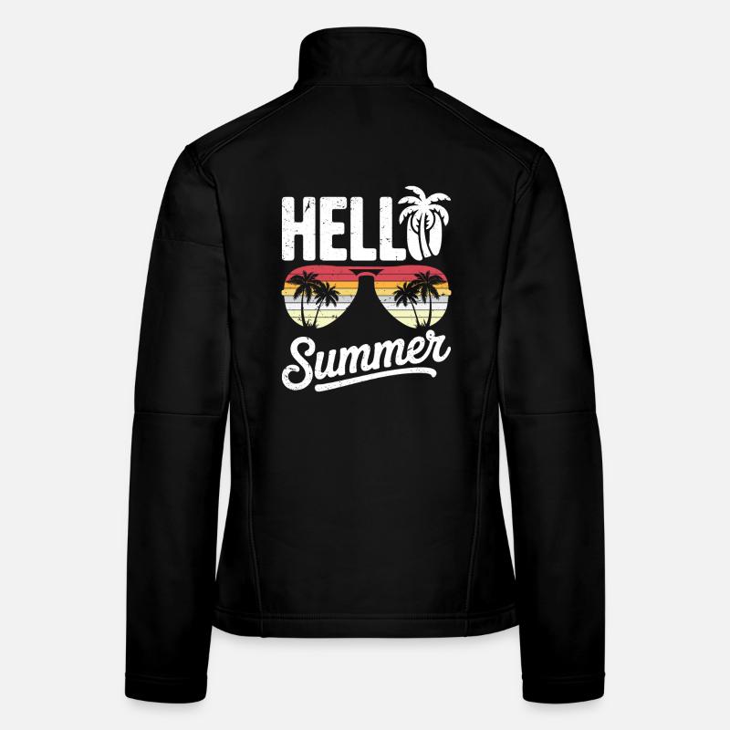 Hello Summer Retro Vintage Sunglass Frauen Softshelljacke