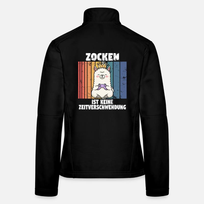 Lama zocken controller Frauen Softshelljacke