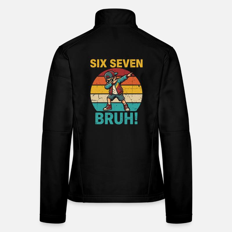 Six Seven Bruh! – Viral Meme Design 67 - Frauen Softshelljacke - Schwarz