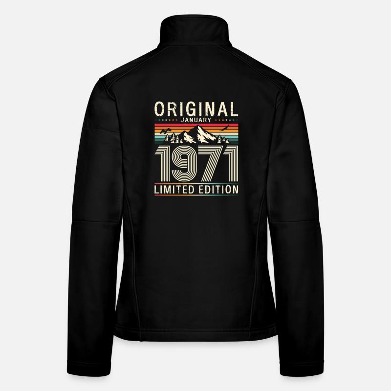 55th Birthday Original January Born 1971 Women's Softshell Jacket