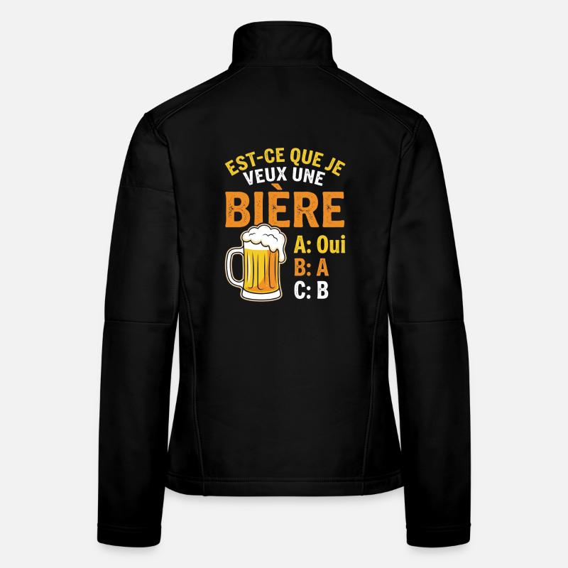 Möchte ich ein Bier? Witz Beauf Alkohol Humor Frauen Softshelljacke