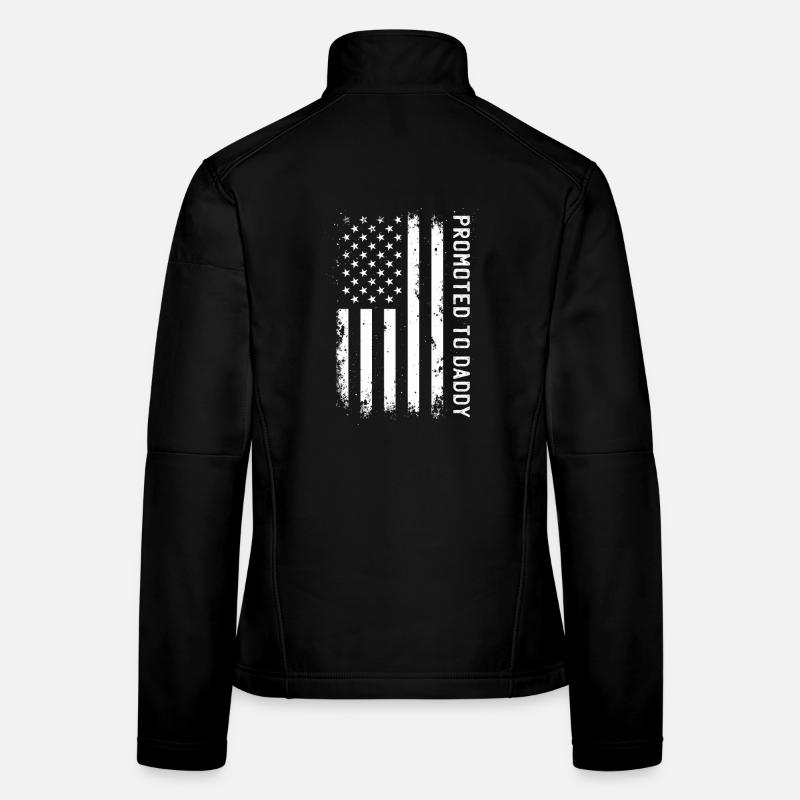 Promoted To Daddy US Flagge Stolzer Vater Frauen Softshelljacke