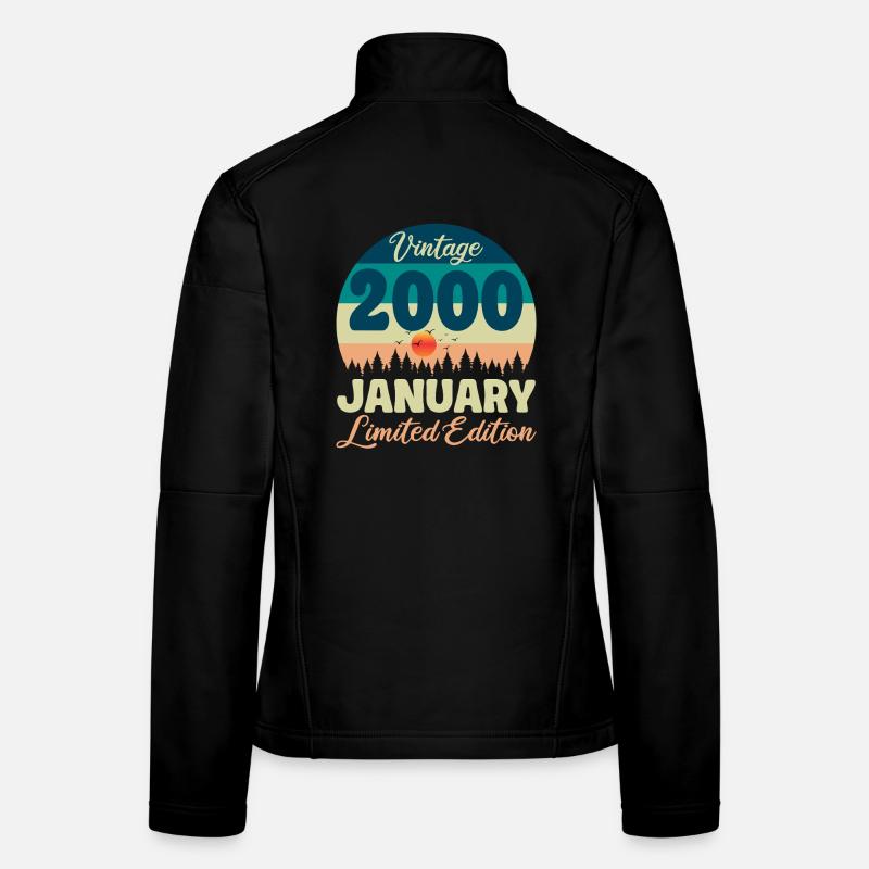 Geburtstag Januar 2000 Geschenk Vintage Limited Frauen Softshelljacke