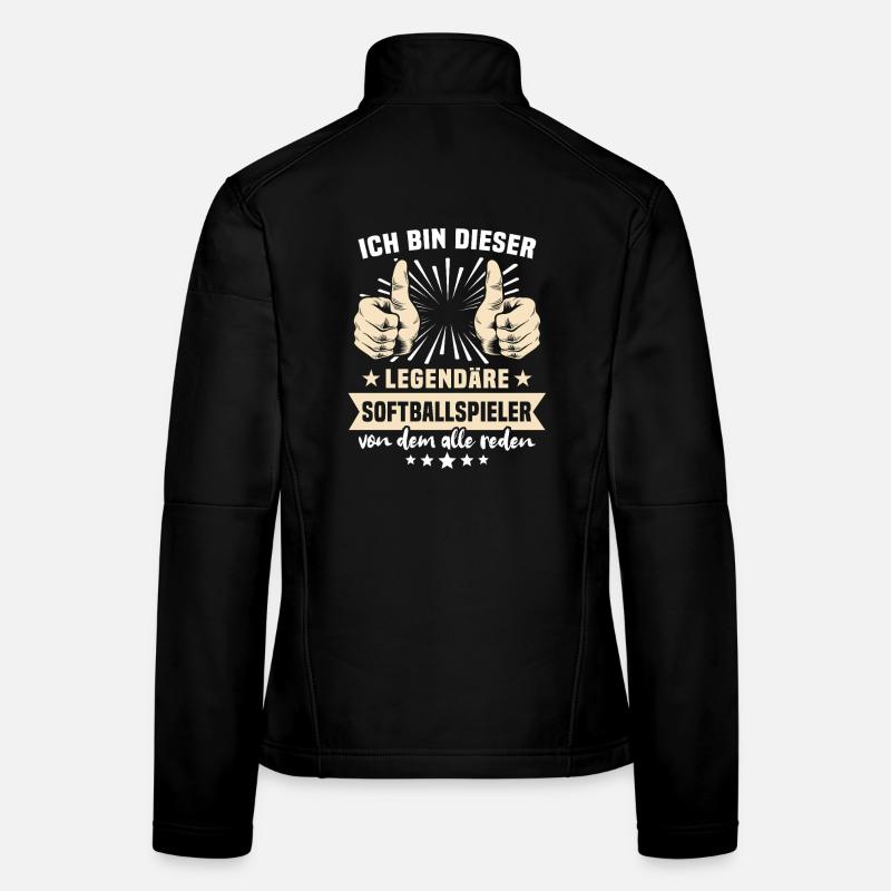 Citations de joueuses de softball Veste en tissu softshell Femme