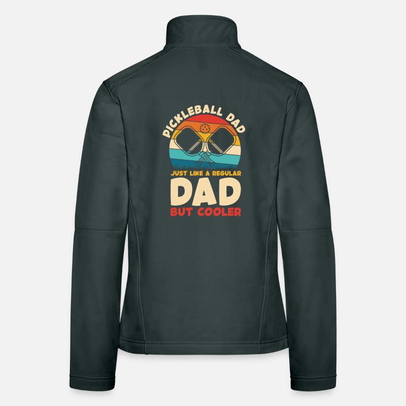 Pickleball Dad Cooler Than Regular Women's Softshell Jacket