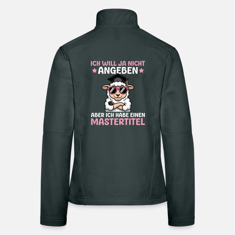 Masterprüfung bestanden Studentin Master Abschluss Frauen Softshelljacke