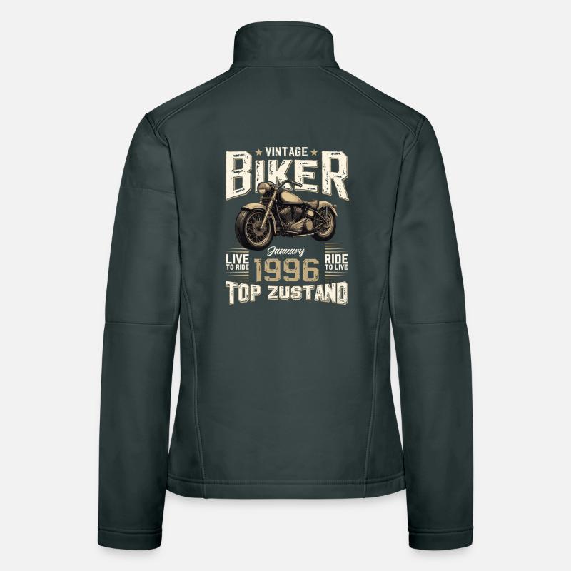 30. Geburtstag Geschenk Motorradfahrer Januar 1996 Frauen Softshelljacke