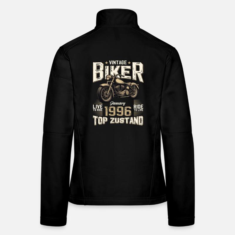 30. Geburtstag Geschenk Motorradfahrer Januar 1996 Frauen Softshelljacke