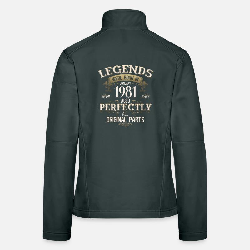 45th Birthday Legend January 1981 Women's Softshell Jacket