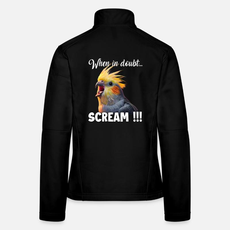 Lustiges Nymphensittich T, schreiender Vogel Meme  Frauen Softshelljacke