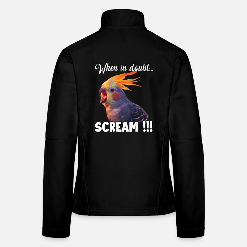Tenues originales : fans de perroquets et de calopsittes Veste en tissu softshell Femme