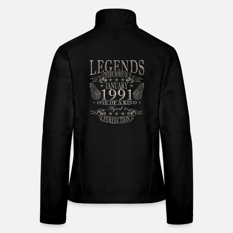 35e anniversaire Millésime de janvier 1991 Veste en tissu softshell Femme