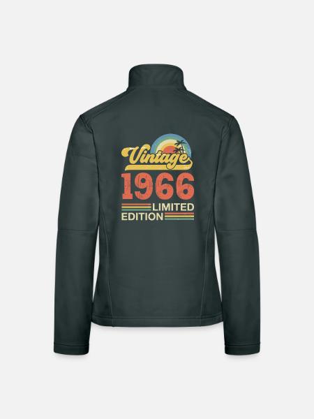 Vintage-Geburtstagsgeschenk zum Jubiläum von 1966 - Frauen Softshelljacke - Schwarz - Hinten