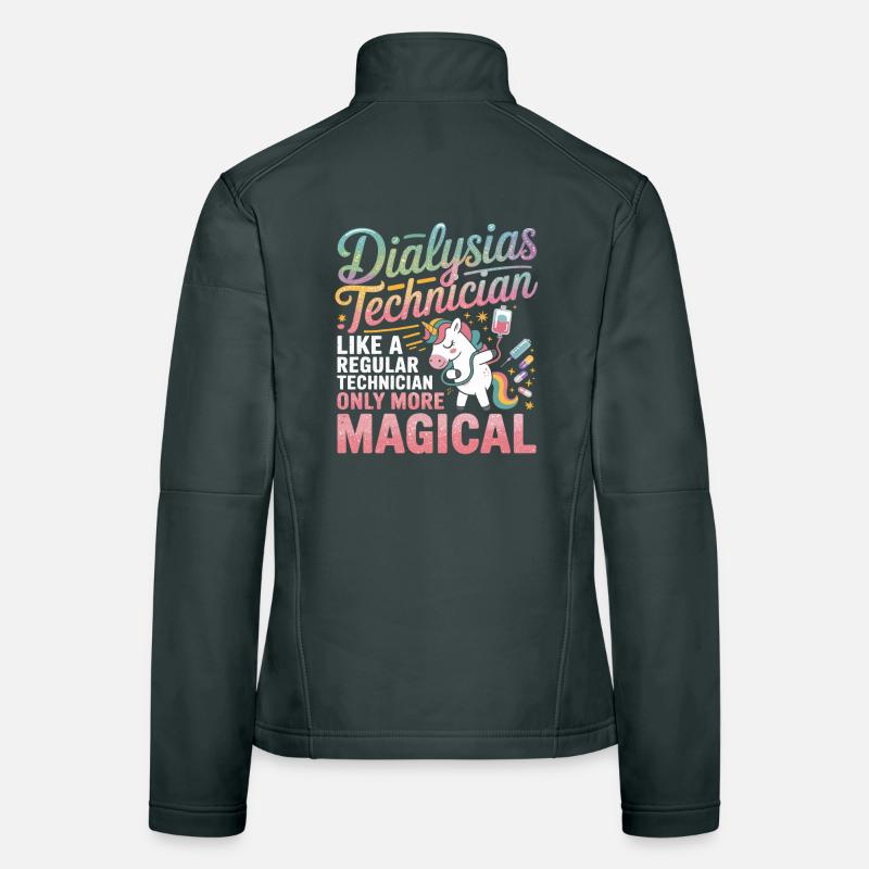 Magic Dialysis Technician Unicorn Women's Softshell Jacket
