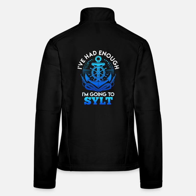 J’EN AI ASSEZ, JE VAIS À SYLT Veste en tissu softshell Femme