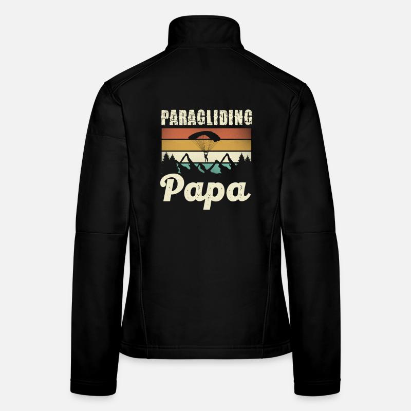 Paragliding Dad Motif Women's Softshell Jacket