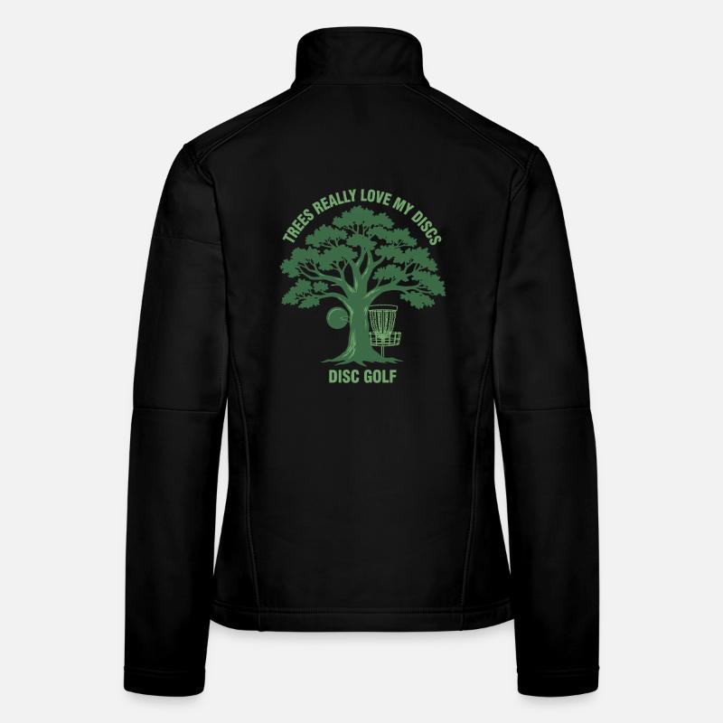 Trees Really Love My Discs Disc Golf Funny Disc Women's Softshell Jacket