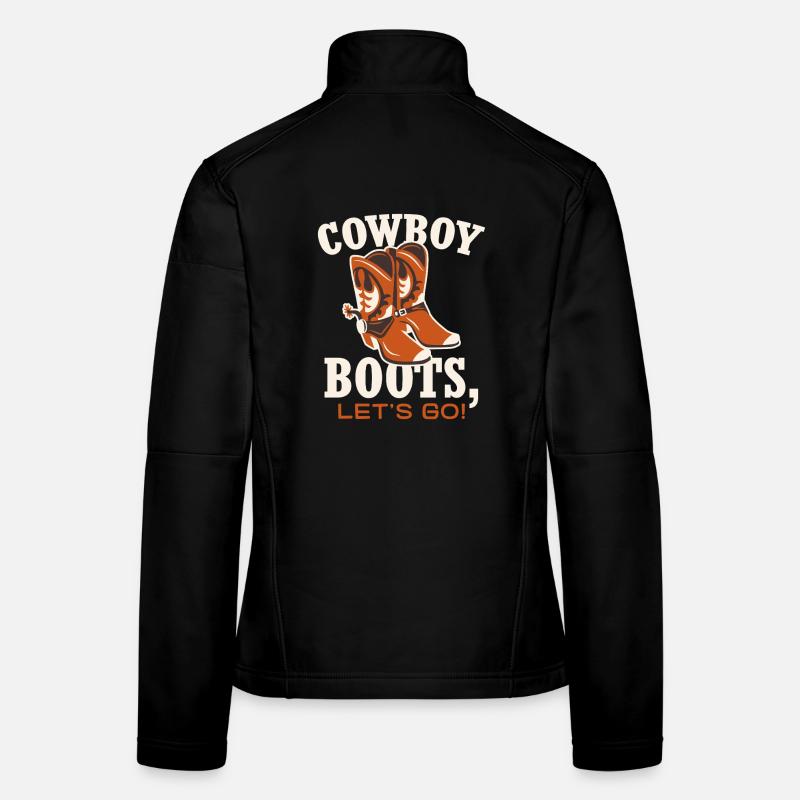 Bottes de cow-boy, allons-y Veste en tissu softshell Femme