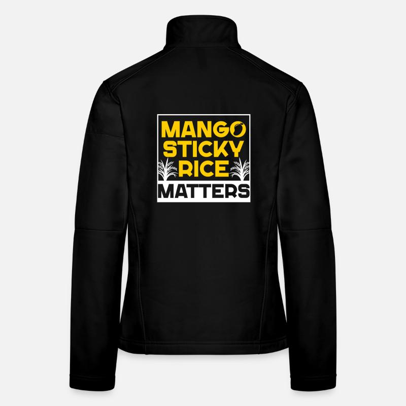 Riz gluant à la mangue Veste en tissu softshell Femme