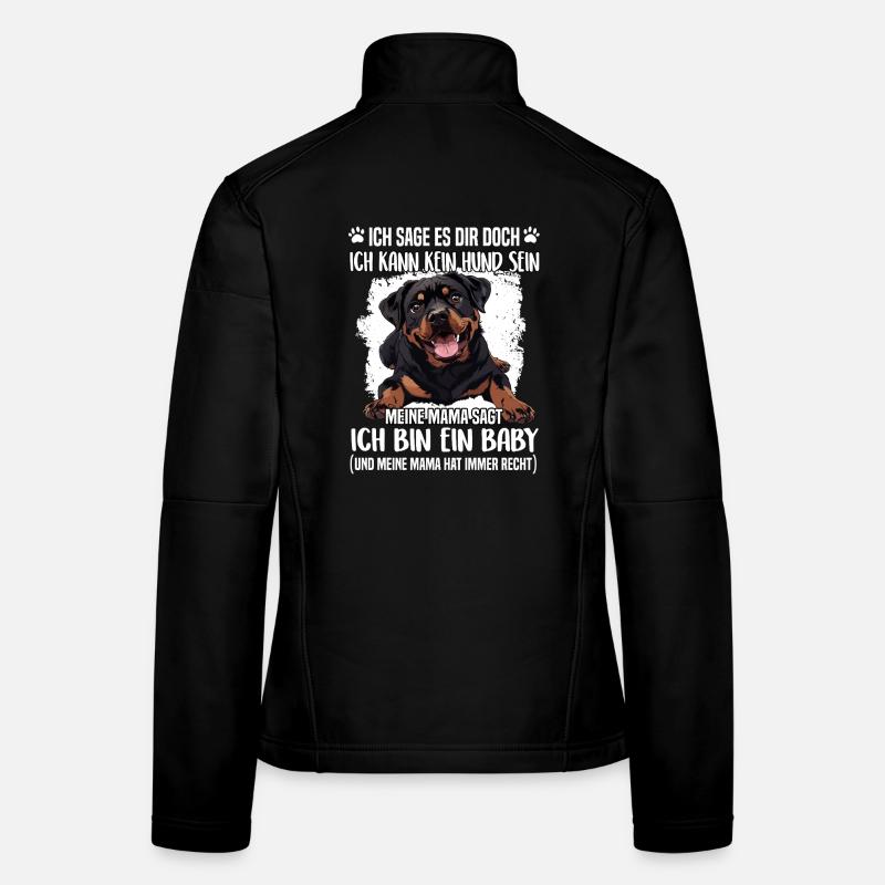 Porte-chien Rottweiler T pour Maman Rottweiler Veste en tissu softshell Femme
