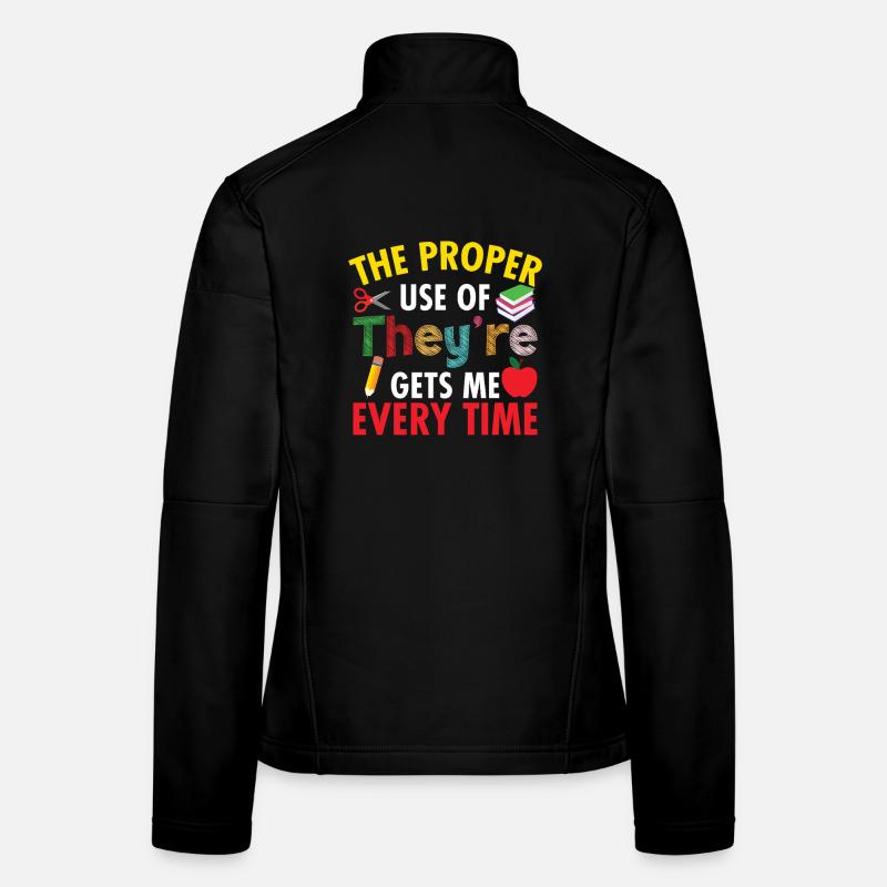 Fournitures d’enseignement des enseignants d’anglais langue langue anglaise à l’école Veste en tissu softshell Femme