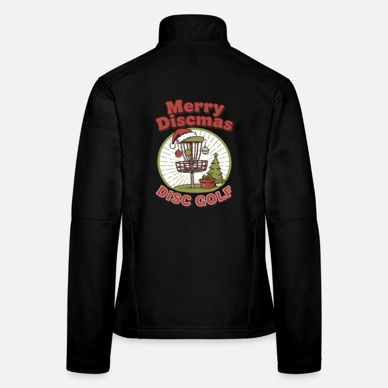 Joyeux Discmas Disc Golf Panier de Disques Volant Drôle Veste en tissu softshell Femme