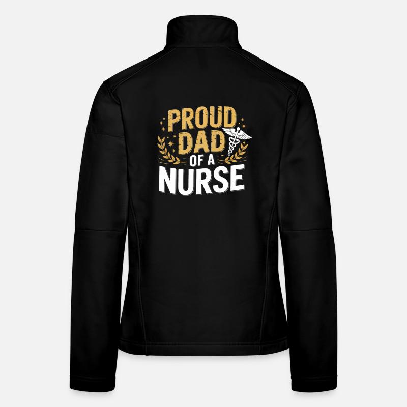 Stolzer Vater einer Pflegekraft Frauen Softshelljacke