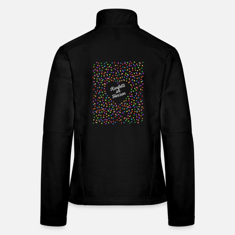Coriandoli nel cuore - Carnevale in costume di sangue - Giacca softshell da donna - nero