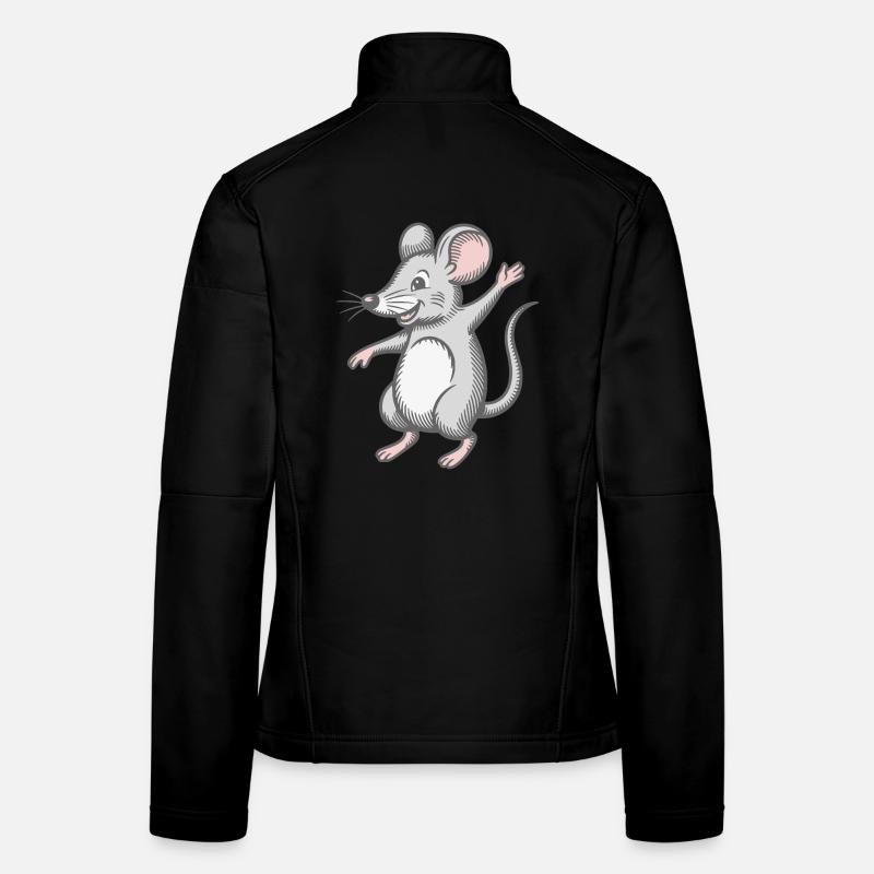Souris heureuse danse rire danse danse rire heureuse Veste en tissu softshell Femme