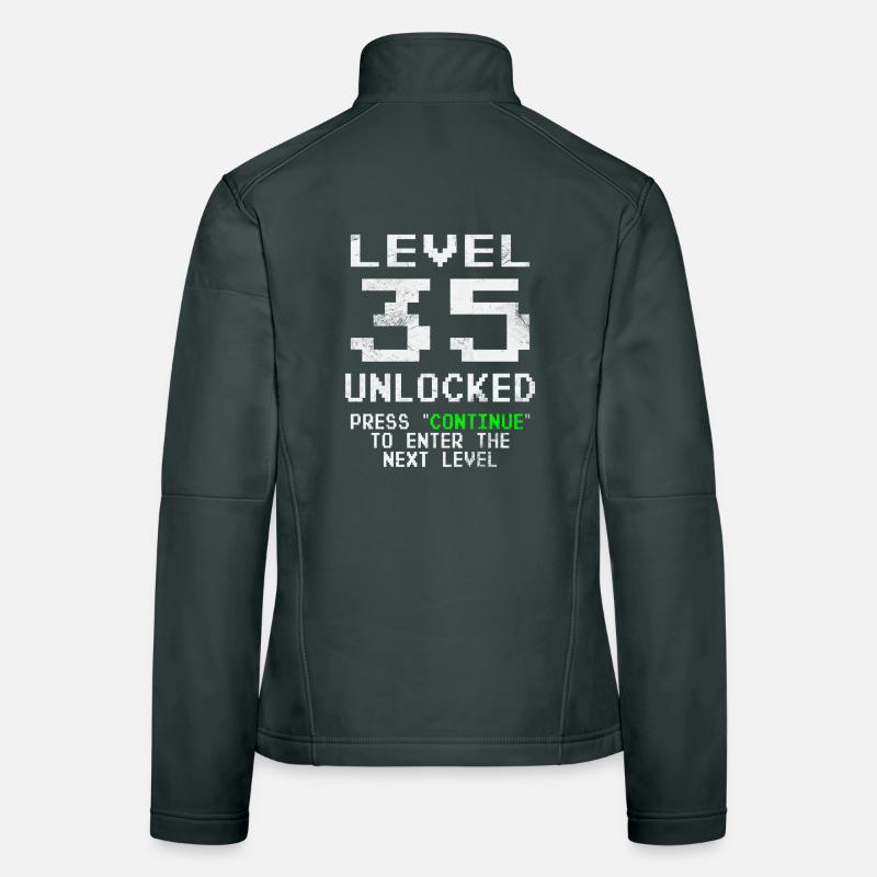 35 Geburtstag Gamer Level 35 unlocked Frauen Softshelljacke