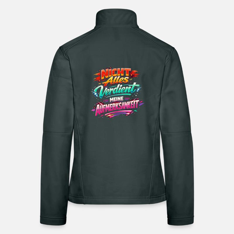 Aufmerksamkeit cooler Spruch Frauen Softshelljacke