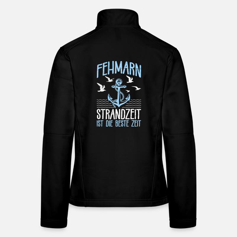 Mer Baltique TEMPS DE PLAGE DE FEHMARN LE MEILLEUR MOMENT Veste en tissu softshell Femme