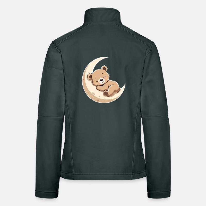 Moon cuddly bear in a dream Women's Softshell Jacket