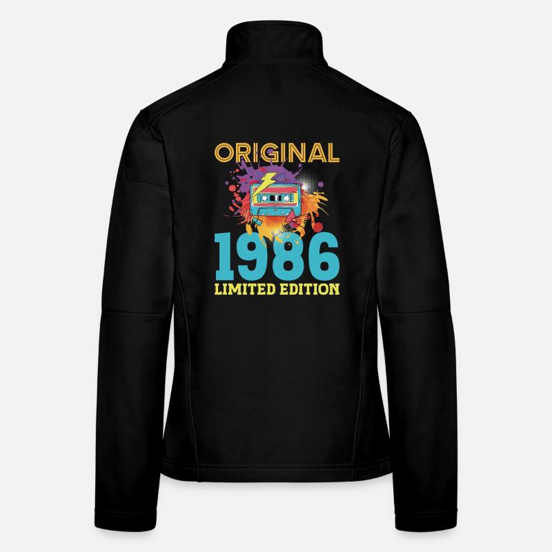 40-jähriges Jubiläum 1986 Retro-Vintage-Kassette Frauen Softshelljacke