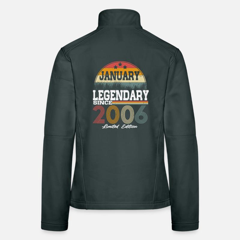 Les légendes sont nées en janvier 2006 Veste en tissu softshell Femme